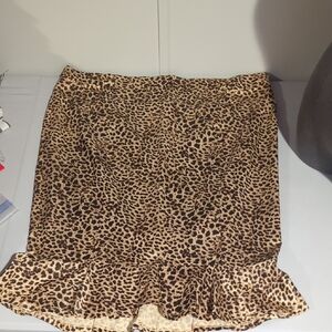 Leopard Print Pencil Skirt